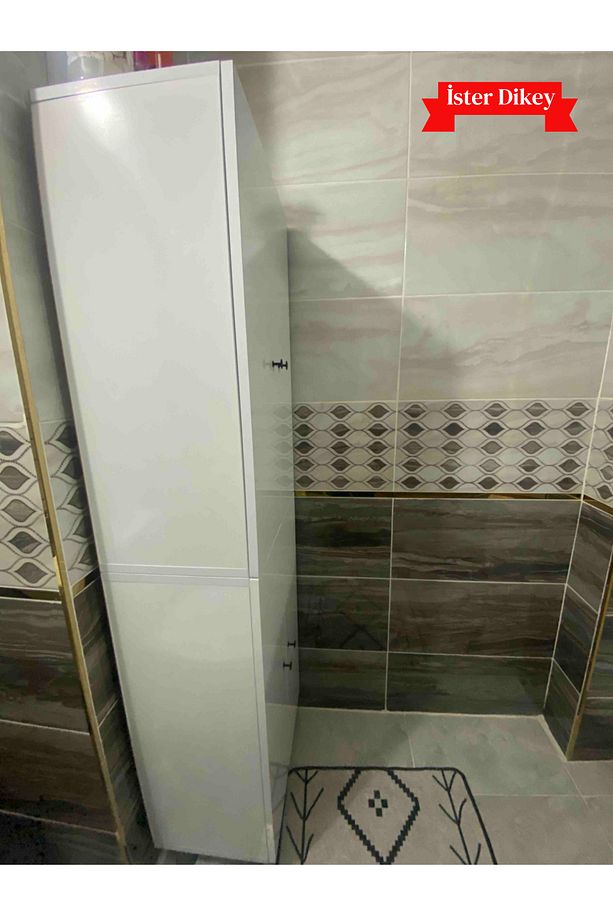 Yatay Ve Dikey Kullanılabilir Çok Amaçlı Kiler Mutfak Banyo Ayakkabılık Dolabı - 7