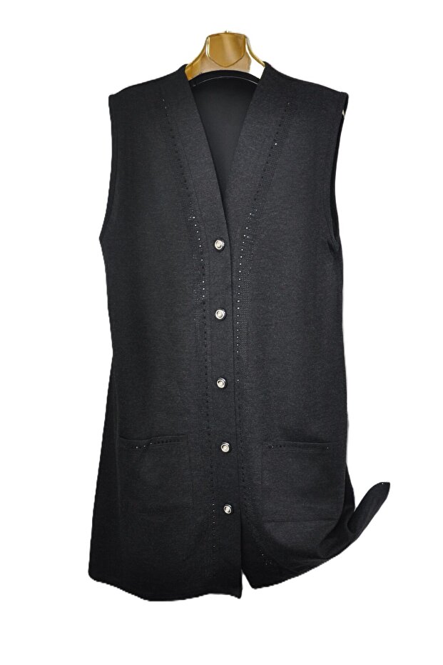 New Season Ecrin 5 Button Long Vest