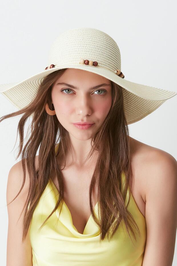 Kapelusz plażowy ze słomy model Y8206 - 1