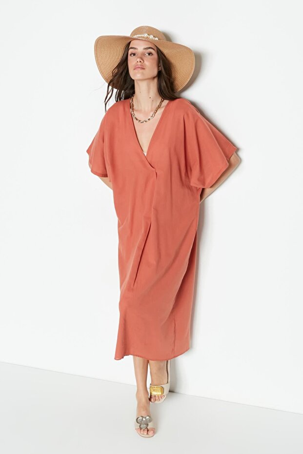 Pareo Beach Dress 22328 Light Brown