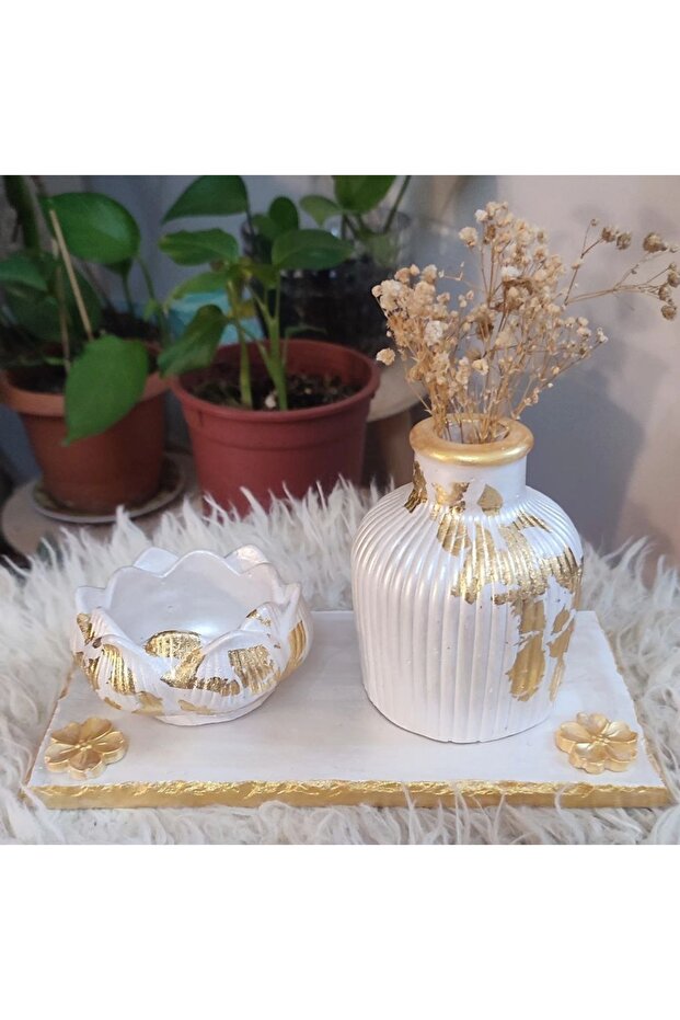 Vazo, şamdan ve taban3parça - 1