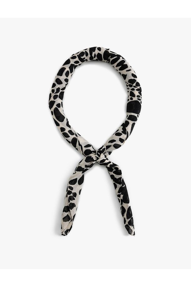 Kare Fular Leopar Desenli - 1