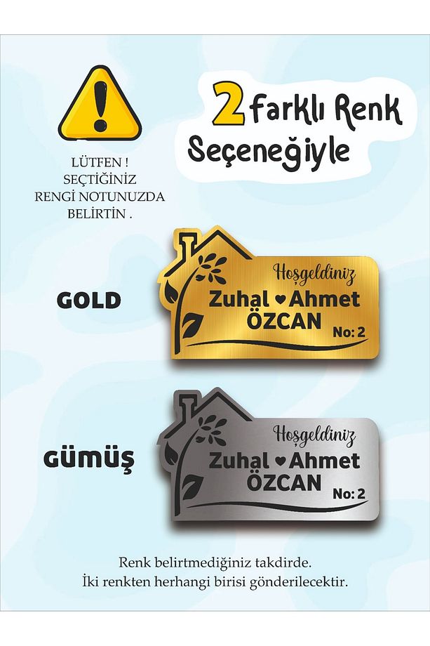 Plexi Kapı Isimliği, Gold & Gümüş Kapı Numarası, Posta Kutusu Isimliği - 4