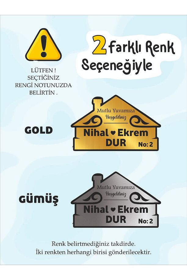 Plexi Kapı Isimliği, Gold & Gümüş Kapı Numarası, Posta Kutusu Isimliği - 4