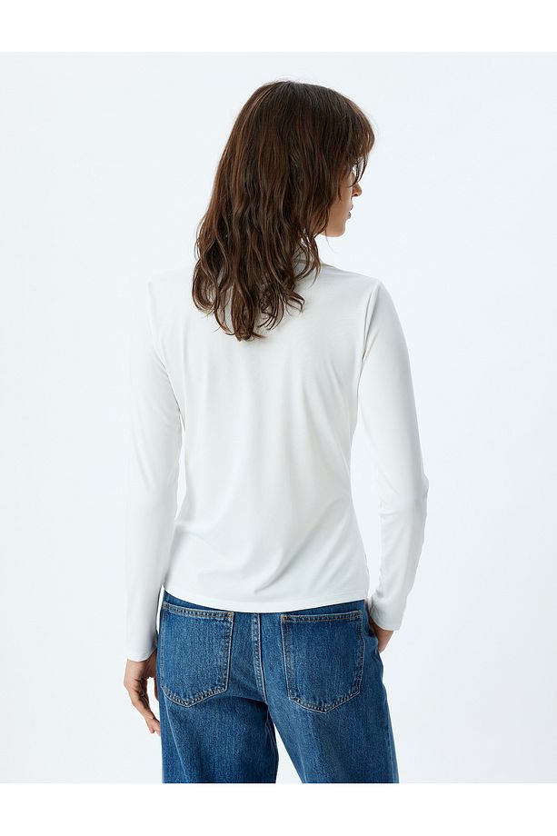 Slim Fit Basic Gömlek Uzun Kollu - 4