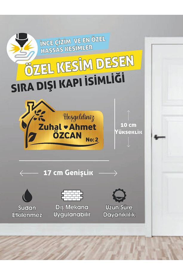 Plexi Kapı Isimliği, Gold & Gümüş Kapı Numarası, Posta Kutusu Isimliği - 3