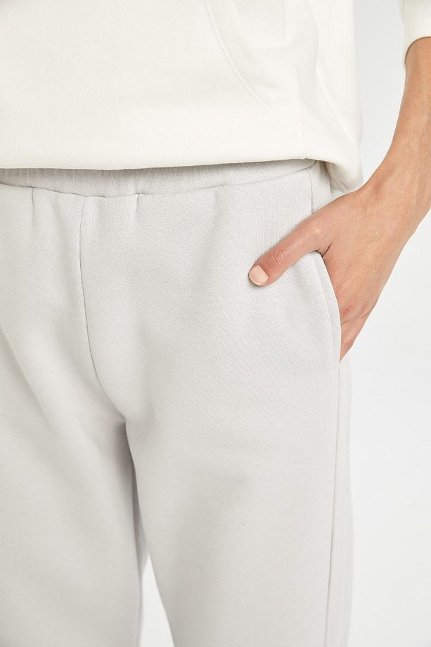 Standart Boy Jogger Kalın Kışlık Eşofman Altı Basic Düz Beli Paçası Lastikli Cepli D9934ax24wn - 5