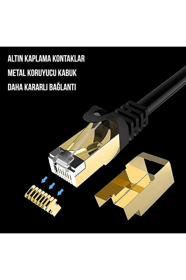 20 Metre Cat7 Ethernet Rj45 Modem Internet Kablosu 10gbps 1000mhz 26 Awg 20Mt - 4