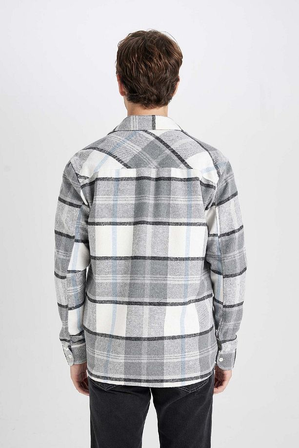 Regular Fit Kareli Oduncu Flanel Uzun Kollu Gömlek D6027ax24au - 6