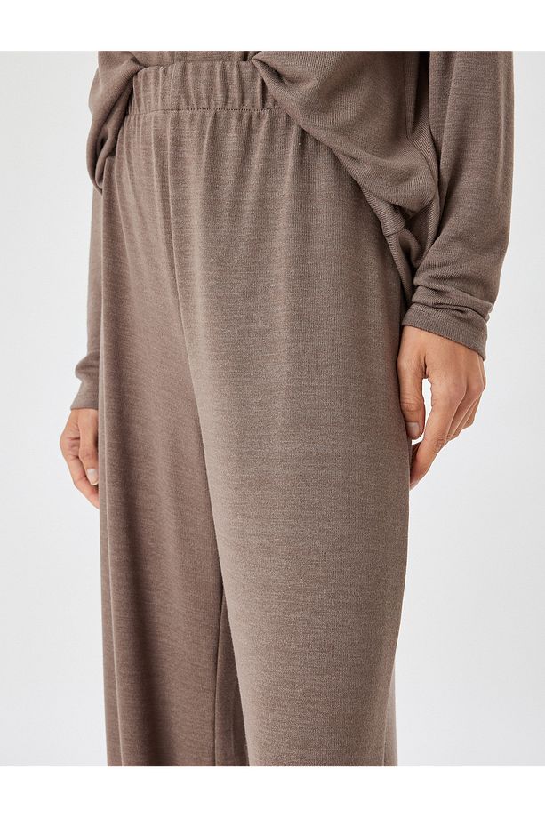 Örme Pijama Altı Bol Paça Standart Bel - 5