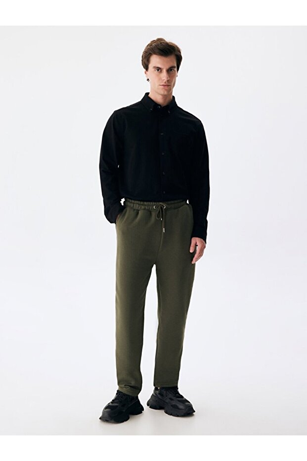 Düz Jogger Yeşil Eşofman - 1