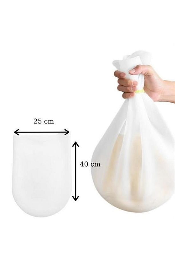 ® Büyük  Hamur Torbası  Silikon Şeffaf Hamur Yoğurma Torbası Ekmek Makarna Mantı  Hamuru Kolay - 2