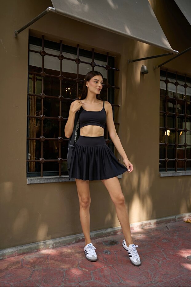 Inner Shorts Inner Pocket Basenden Pulice Tenniser Skirt and Crop Suit