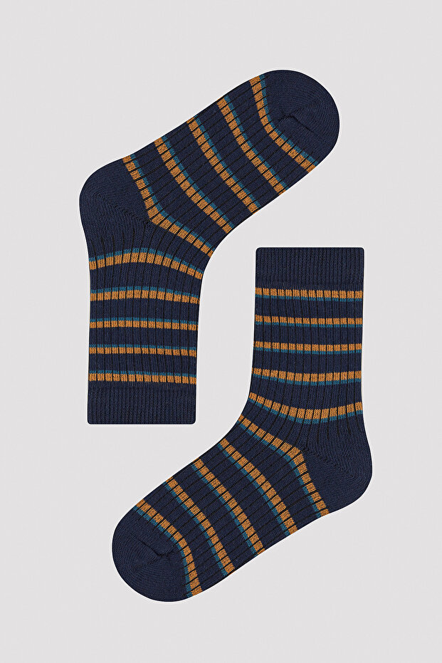 Boy's Basic Striped 4-Piece Socks - 3