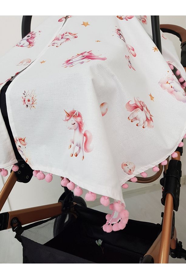 Unicorn Ponponlu Puset Örtüsü - 3