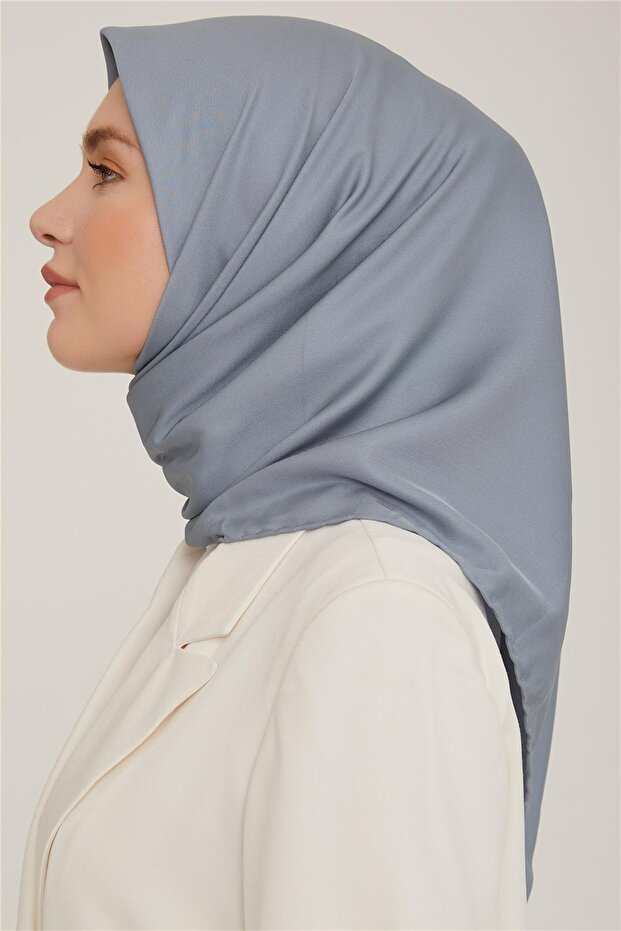 Plain Twill Scarf - Metallic Blue 784