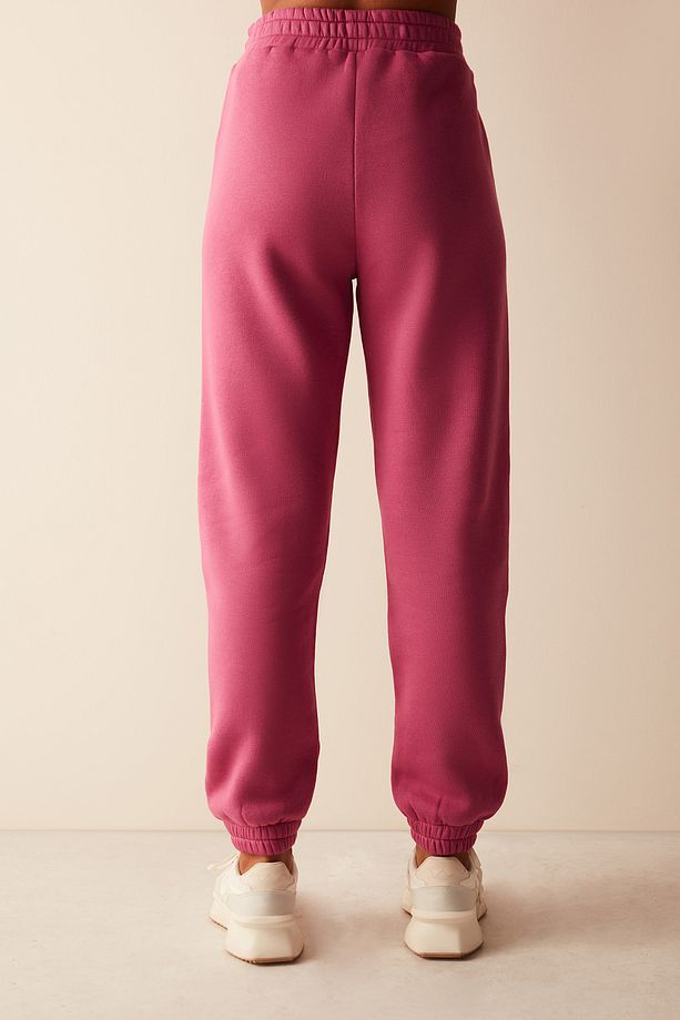 Fuşya Yüksek Bel Içi Şardonlu Basic Jogger - 3