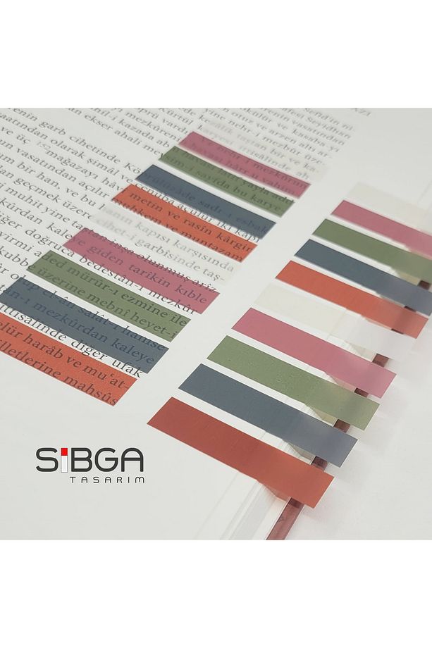 Şeffaf Renkli Postit Post-it Post It. Kitap Ayracı Ayraç Postit Sticker Not Kağıdı 200 Yaprak - 7