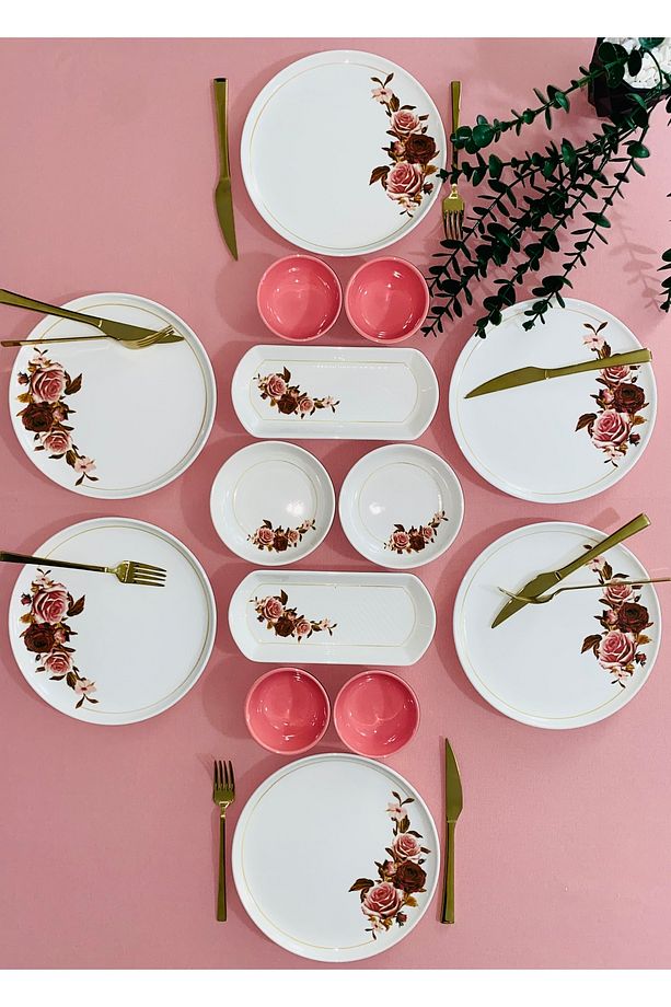Gülpembe Model 6 Kişilik 14 Parça Kahvaltı Takımı - 1