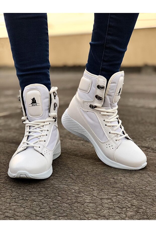 BA0600 Lace-Up White Boxer Unisex Sports Boots