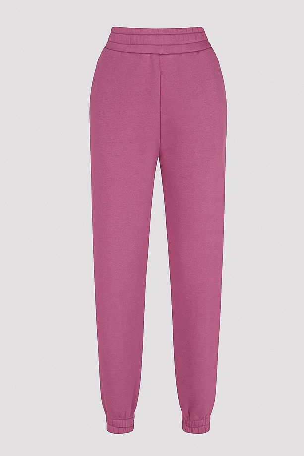 Fuşya Yüksek Bel Içi Şardonlu Basic Jogger - 4
