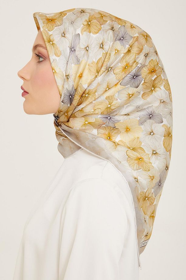 İpek Eşarp 2024 Yaz - 9108-34 Soft Taş Twill - 3