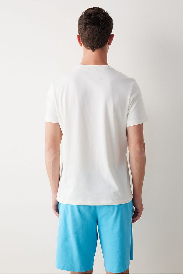 Ocean Çok Renkli Şortlu Pijama Takımı - 6