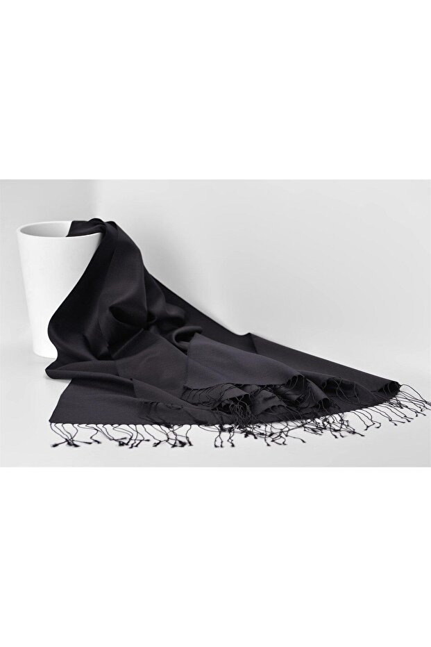 İpek Şal - Siyah - 2
