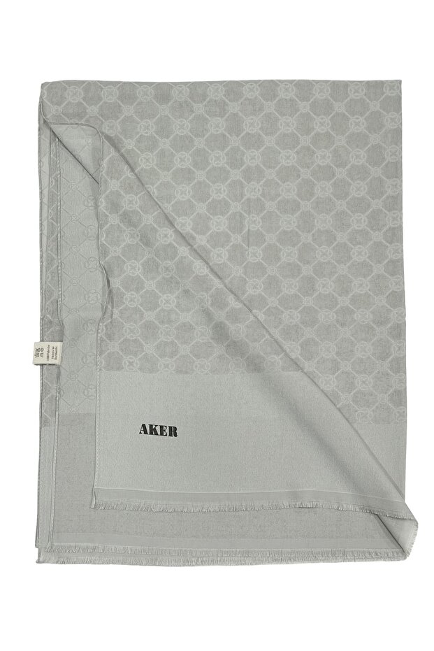Elegance Monogram Şal - Açık Taş 974 - 1