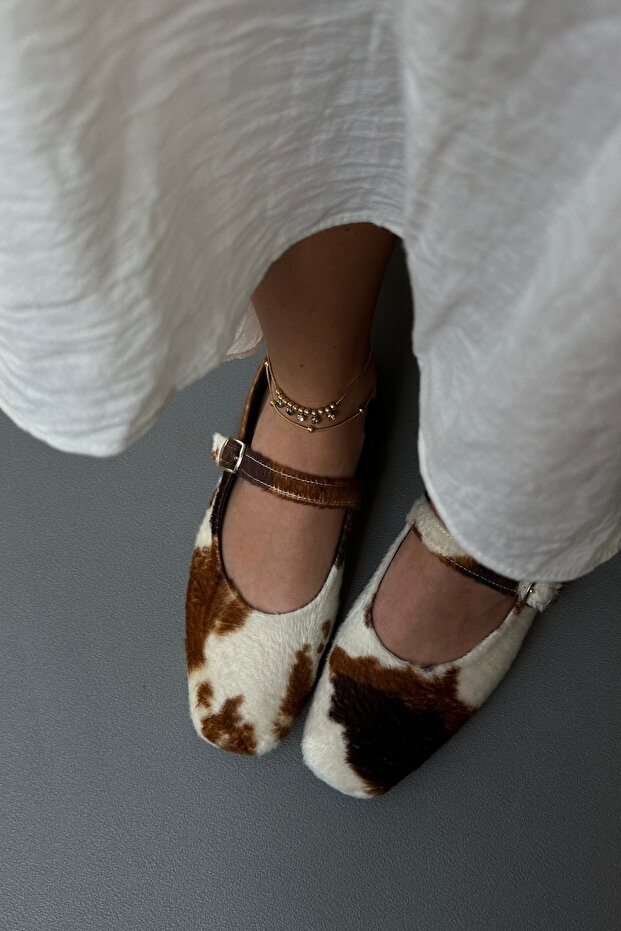 Women's Ballet Flats Cow