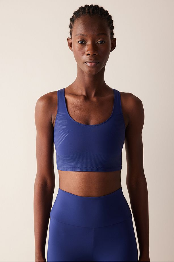Lacivert Yüksek Destek Lycra Fitsense™ Spor Sütyeni - 1