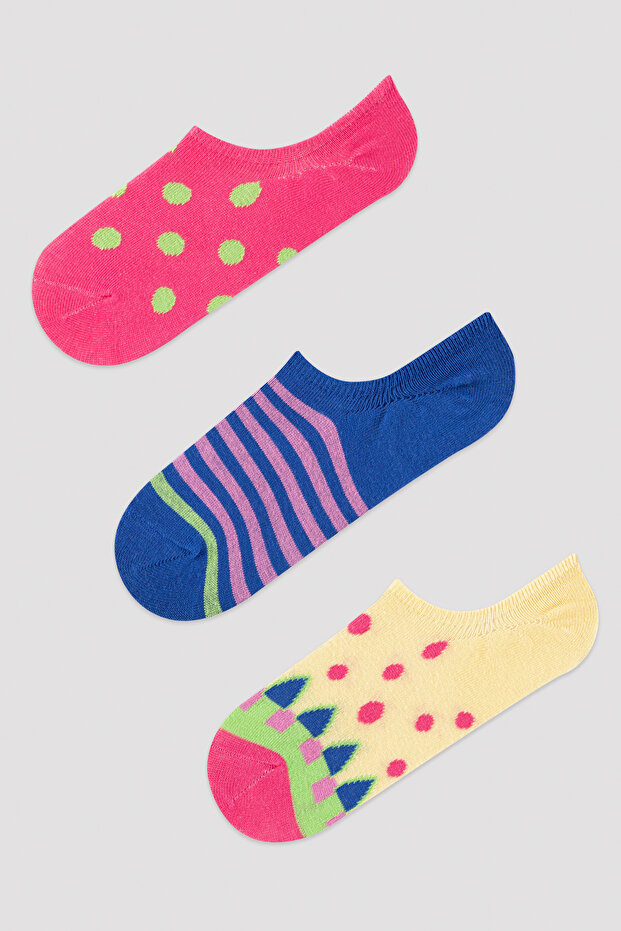 Watermelon Patterned 3-Piece Sneaker Socks