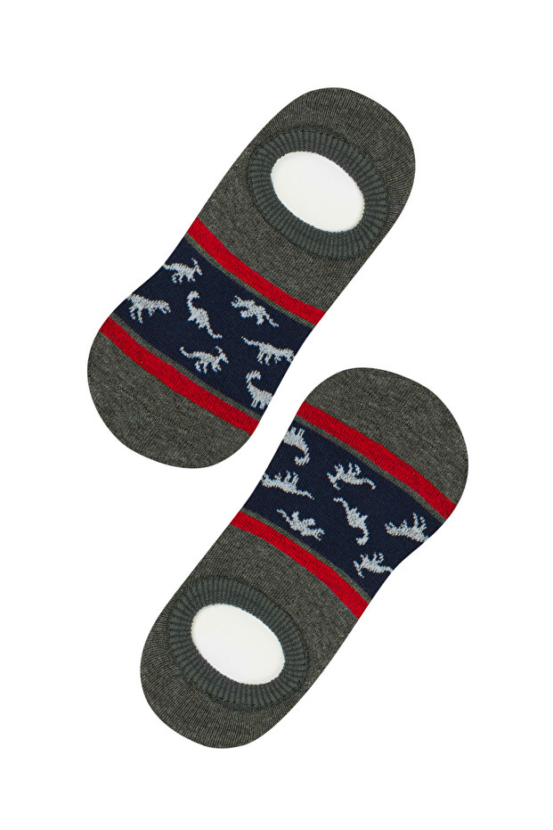 Men's Dinosaur Patterned Ballet Socks - 1