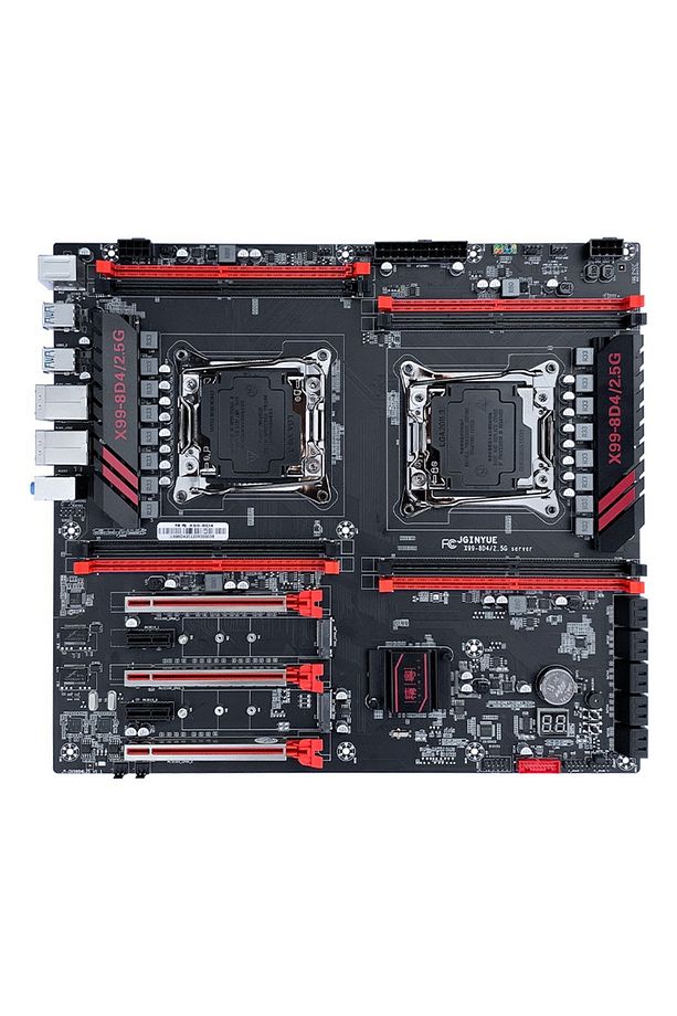8D4 Intel X99 2666 MHz DDR4 Soket 2.5 Gbit Ethernet 2011-3 Çift İşlemci Destekli E-ATX Anakart - 1