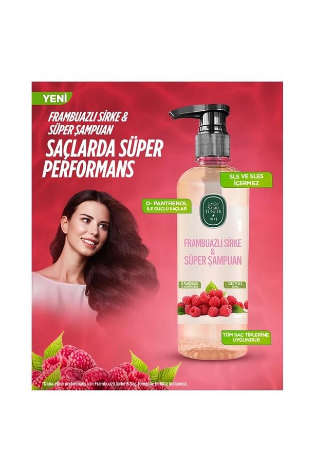 Frambuazlı Sirkeli Süper Şampuan 500 ml - 2