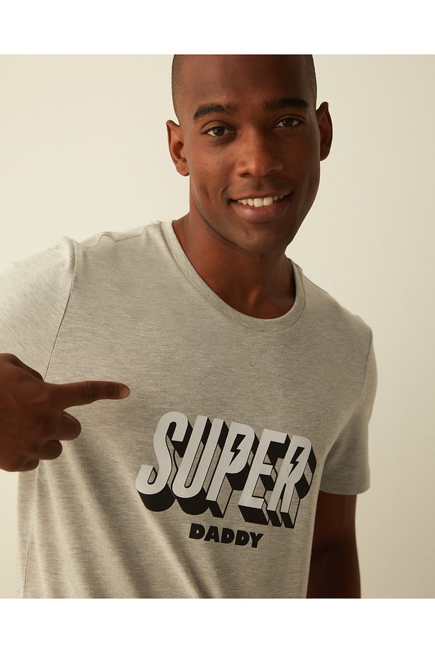 Gift Super Daddy Şort Pijama Takımı - 2