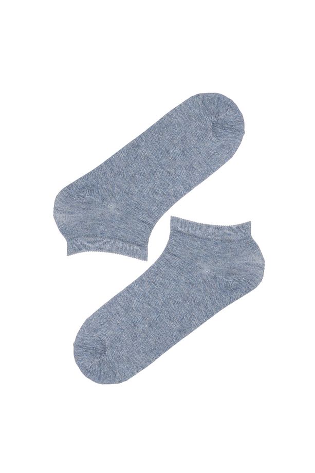 Pembe - Çok Renkli Basic 4lü Patik Çorap - 4