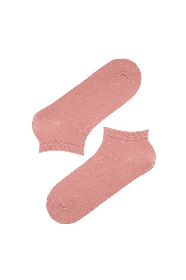 Pembe - Çok Renkli Basic 4lü Patik Çorap - 2