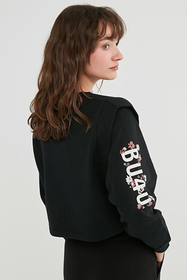 Siyah Bu4u Cool Sweatshirt - 4