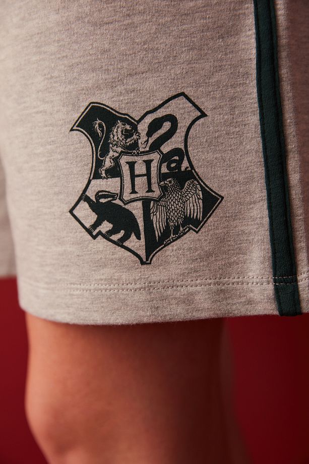 Gri-melanj Oversize Şort-harry Potter Koleksiyonu - 2