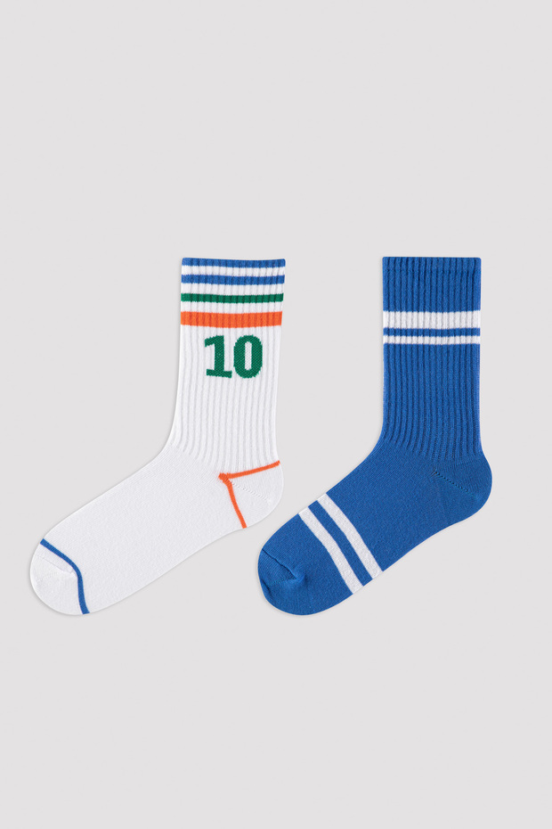 Blue Boy's Sports 2-Piece Socks