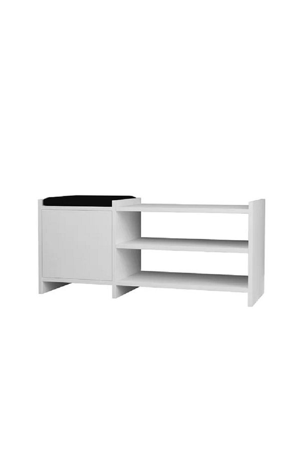 Beyaz Ayakkabılık Dolabı, 100 MDF Ayakkabılık, Ayakkabı Standı, Kapı Önü Ayakkabılık - 3