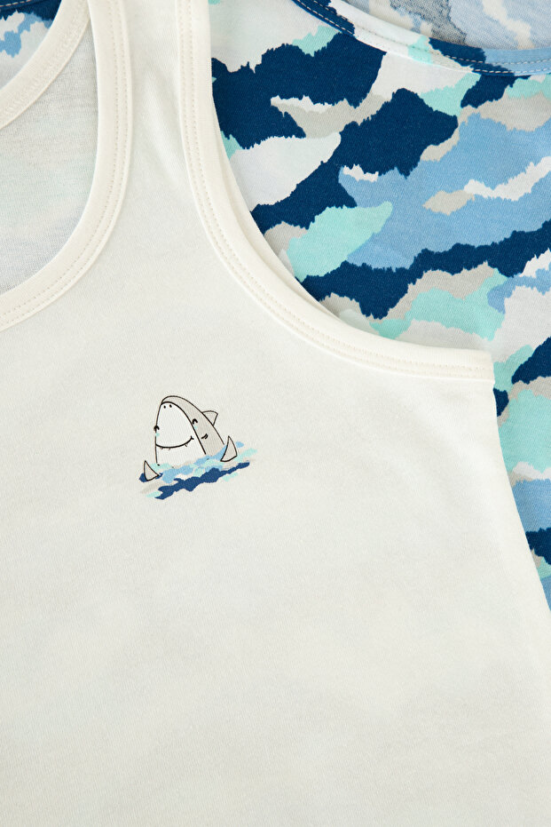 Kırık Erkek Çocuk Protected 2li Atlet - 2