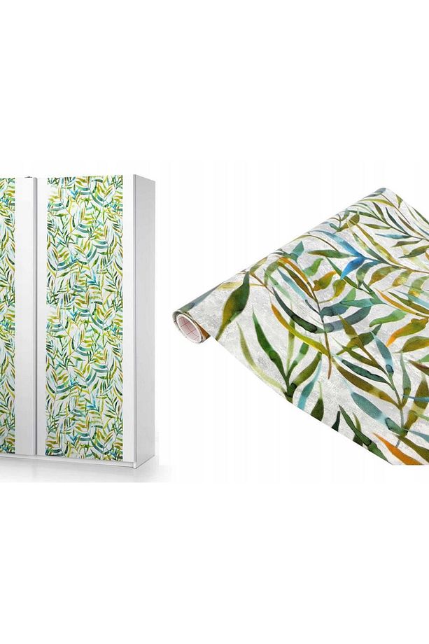 349-3253 Tropikal Yaprak Desen Yapışkanlı Folyo (45CM X 1MT) - 8