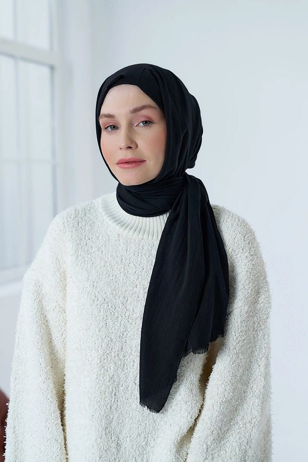 Neo Pamuk Şal Siyah Renk - 2