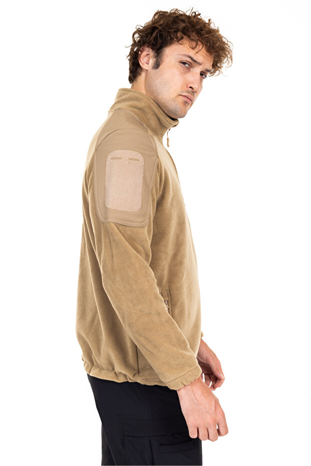 Fleece Coat Beige - 7
