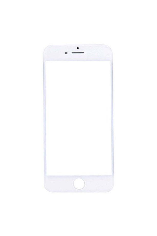 iPhone 7 Plus Ön LCD Ekran Çerçeve Çerçeveli Ön Ekran Dış Cam Lens Beyaz - 2