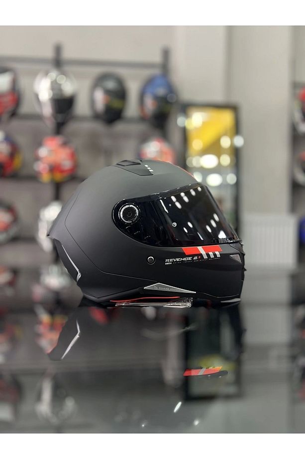Helmets Revenge 2 Matt Siyah Kask Şeffaf Vizörlü - 1