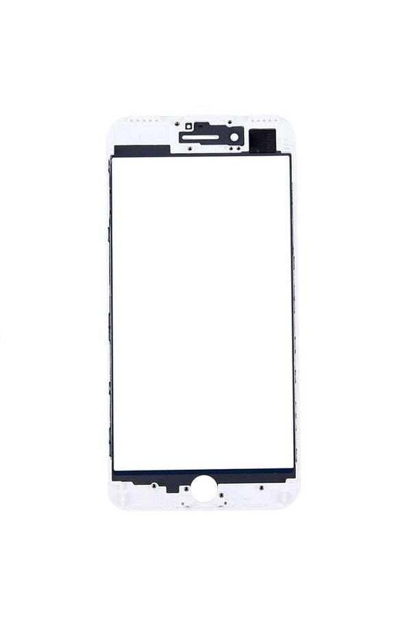 iPhone 7 Plus Ön LCD Ekran Çerçeve Çerçeveli Ön Ekran Dış Cam Lens Beyaz - 3