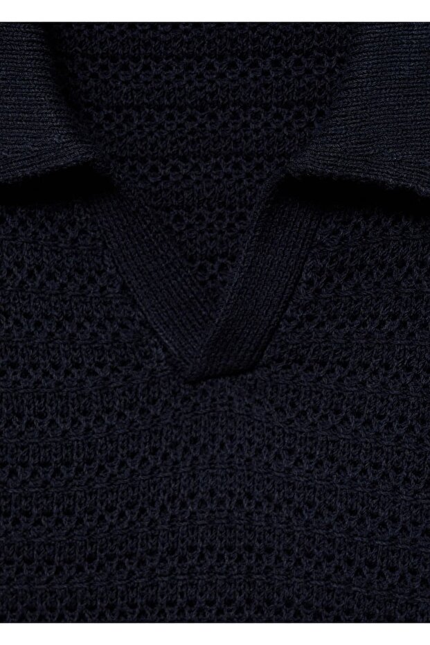 Örgülü polo gömlek - 5